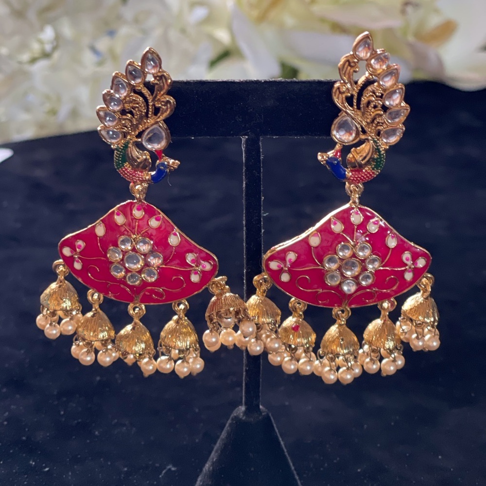 Beautiful Peacock style earrings new